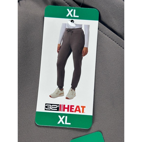 32 Degrees Heat Tan Cargo Jogger Pants Size XL Elastic Waist Drawstring NEW - Picture 8 of 10